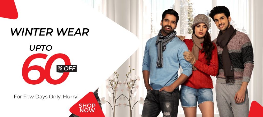 60% OFF on winter wear for mens, Womens, and kids